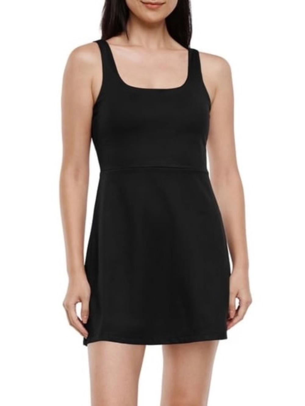 NWT [GAP] Black Athletic Active Tank Dress + Bra Shorts + Pockets | GapFit Small
